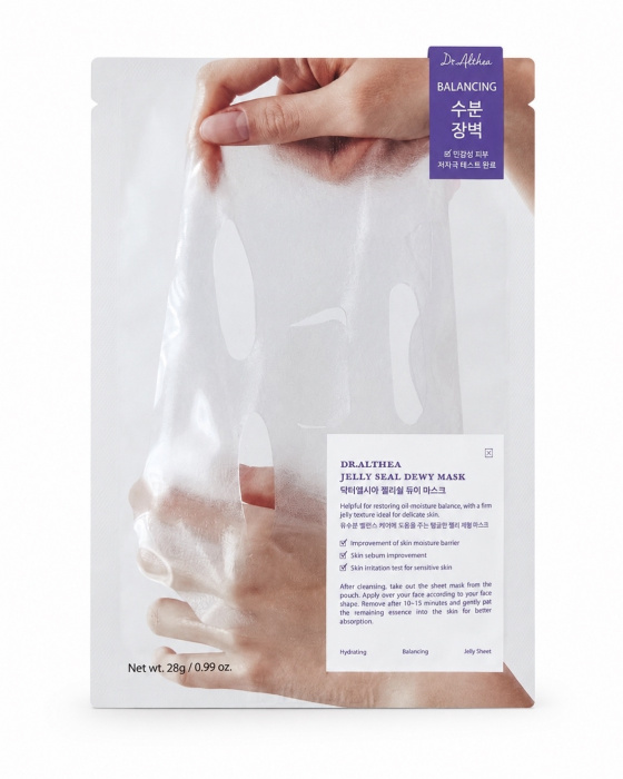 DR. ALTHEA Успокаивающая тканевая маска с ПДРН Jelly Seal Dewy Mask 28 мл