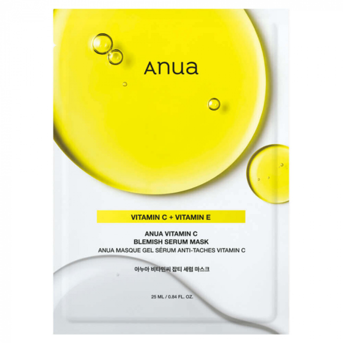 ANUA Тканевая маска для лица с зелёным лимоном Green Lemon Vita C Blemish Serum Mask 25 мл