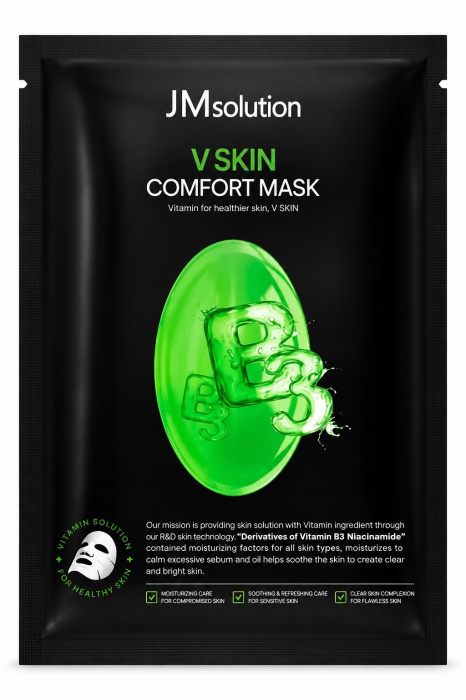 JMsolution Тканевая маска для сияния кожи с витамином B3 V Skin Comfort Mask 30ml