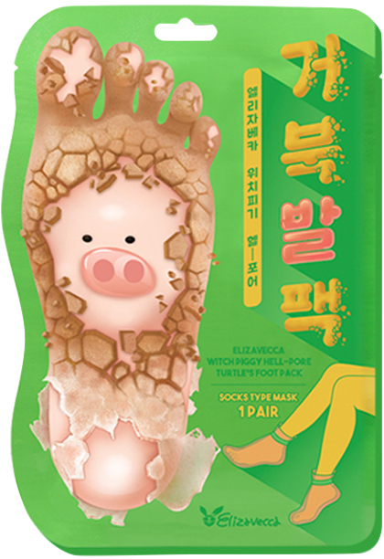 Elizavecca Пилинг-носочки для ног Witch Piggy Hell-pore Turtle's Foot Pack 40 г