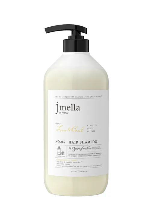 Jmella Парфюмированный шампунь для волос с ароматом лайм и базилик Lime& Basil Hair Shampoo 500 мл