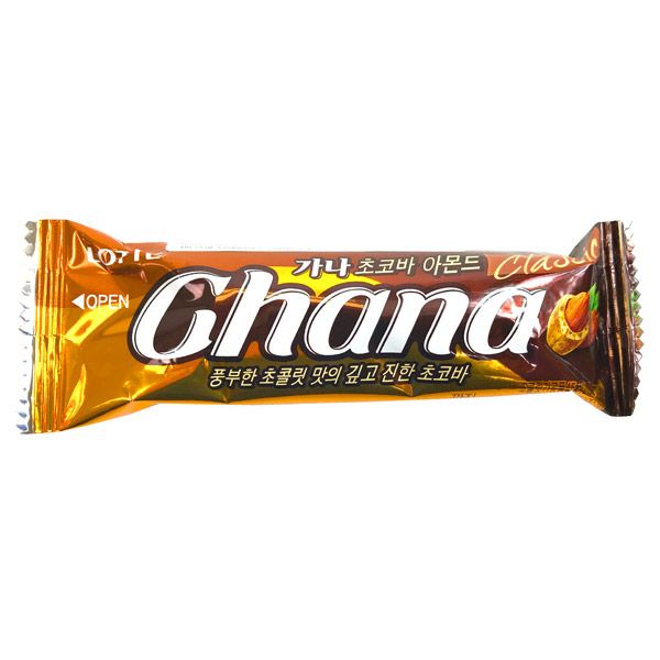 Шоколадный батончик с миндалем Ghana Lotte 46г