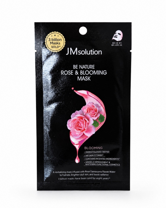JMsolution Увлажняющая маска с экстрактом розы Be Nature Rose & Blooming Mask 24 мл
