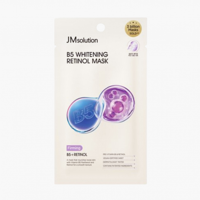 JMsolution Маска тканевая с витамином B5 и ретинолом B5 Whitening Retinol Mask 25 мл