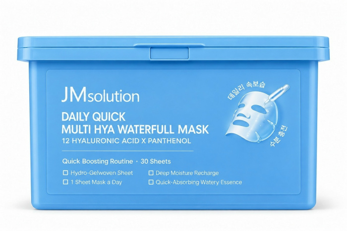 JMsolution Набор увлажняющих тканевых масок Daily Quick Multi Hya Waterfull Mask 30 шт, 350 мл