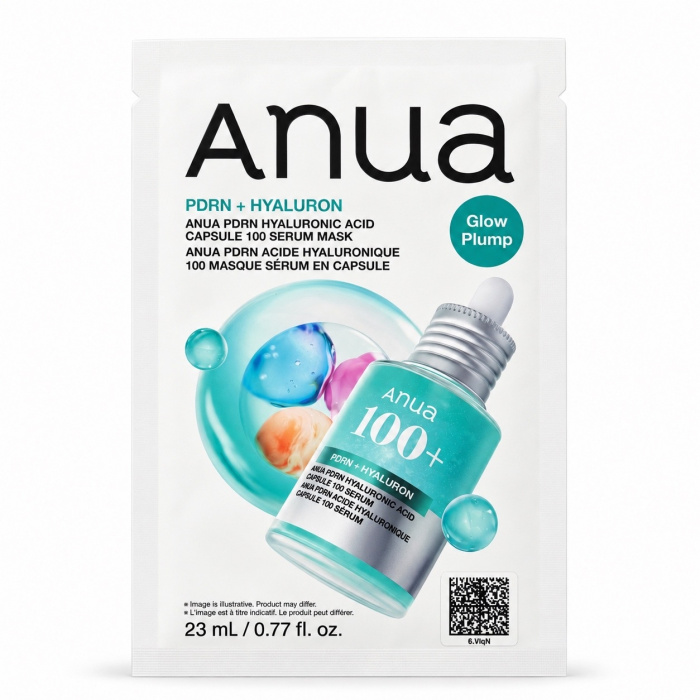 ANUA Тканевая маска с ПДРН для лица PDRN Hyaluronic Acid Capsule 100 Serum Mask Sheet 23 мл