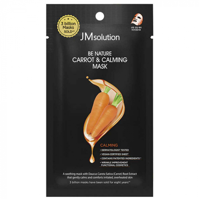 JMsolution Маска тканевая успокаивающая с экстрактом моркови Be Nature Carrot & Calming Mask 24 мл